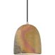 Radiance Collection - Bell Single Drop Pendant in Polished Chrome, Replaceable Bulb, Harvest Yellow Slate, Black, Form+Finish+Function