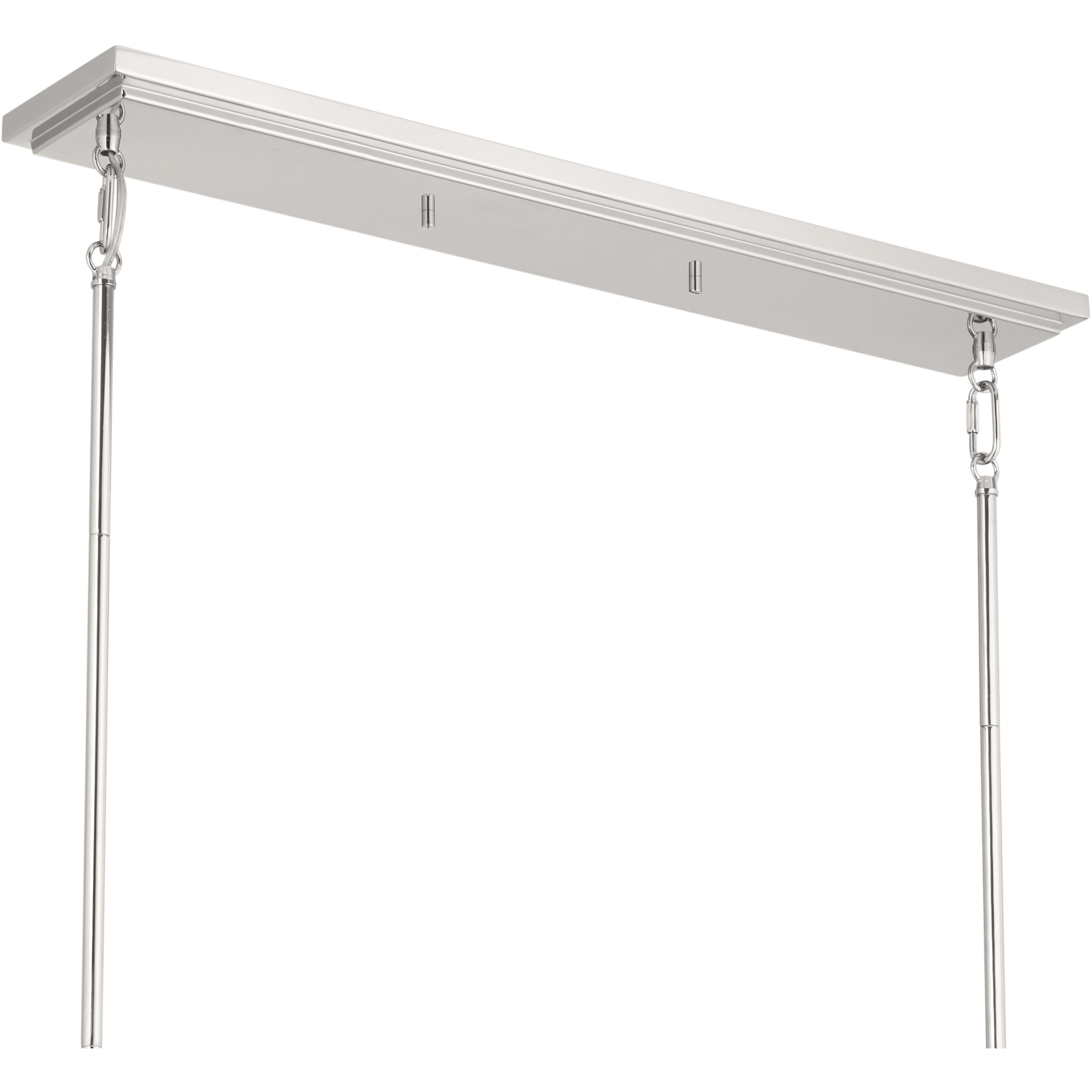 Ali 10 Light 17 inch Polished Nickel Chandelier Linear Ceiling Light