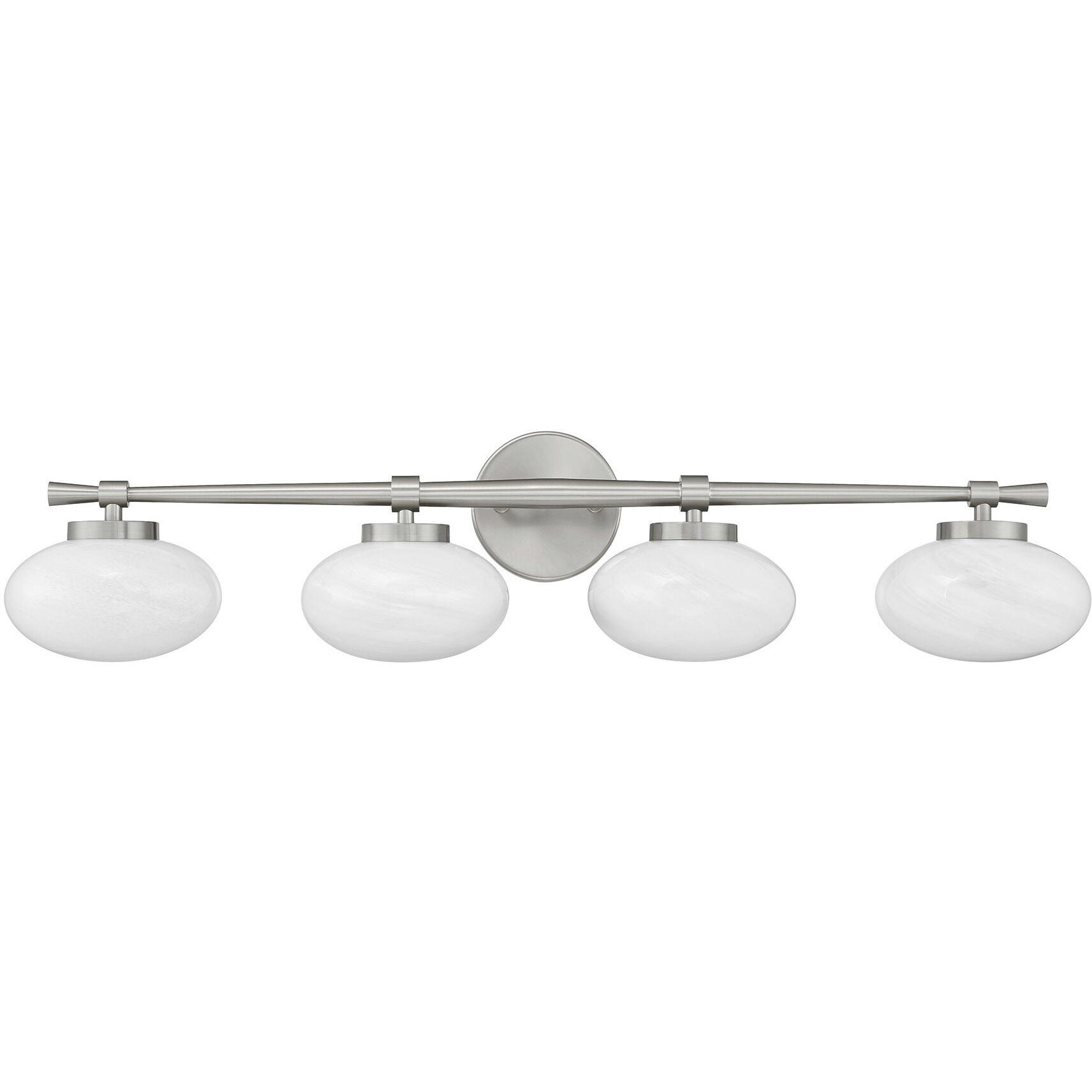 Barrow 4 Light 33.75 inch Satin Nickel Bathroom Vanity Light Wall Light