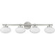 Barrow 4 Light 33.75 inch Satin Nickel Bathroom Vanity Light Wall Light