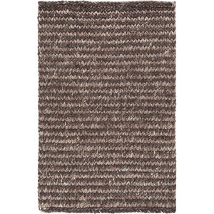Cable 72 X 48 inch Dark Brown, Camel Rug