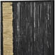 Stripe Wood Black with Gold Dimensional Wall Art