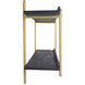 Two Tiers 36.2 X 20.5 X 9.8 inch Black Shelf