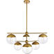 Eclipse 6 Light 36 inch Brass Pendant Ceiling Light