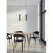 Hashira 1 Light 4.33 inch Matte Black Interior Pendant Light Ceiling Light
