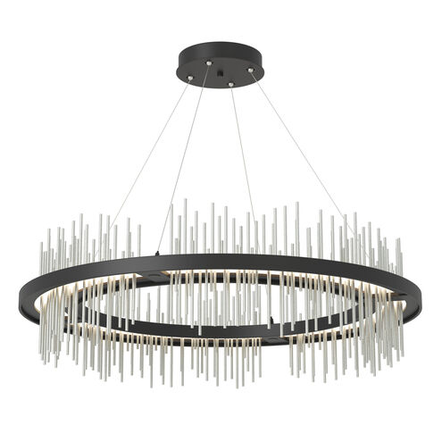 Gossamer LED 38 inch Black and Vintage Platinum Pendant Ceiling Light in Black/Vintage Platinum, Circular