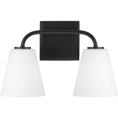 Brody 2 Light 14.5 inch Matte Black Vanity Light Wall Light