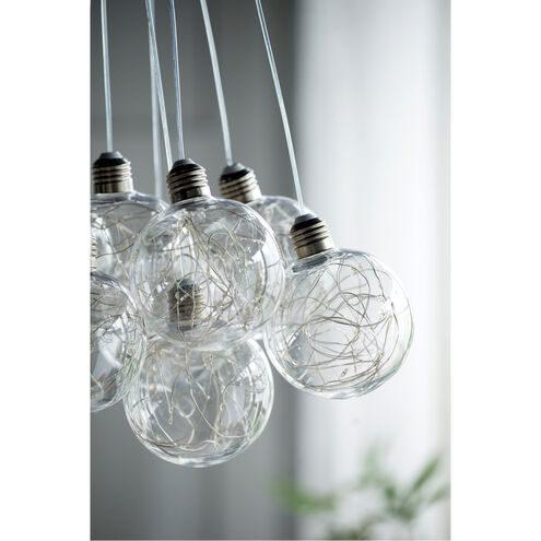 Drop Globes LED 21 inch Clear Chandelier Ceiling Light