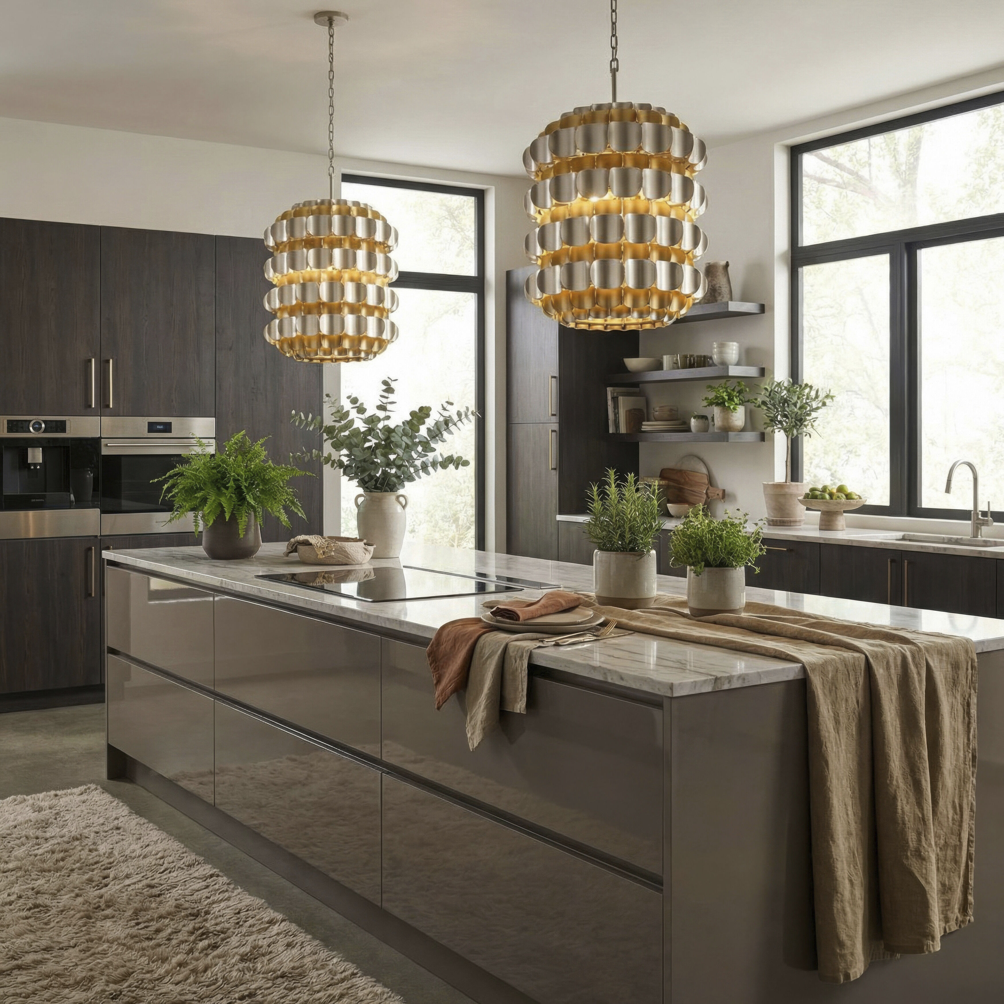 Swoon 6 Light 20 inch Matte White Foyer Pendant Ceiling Light, Smithsonian Collaboration