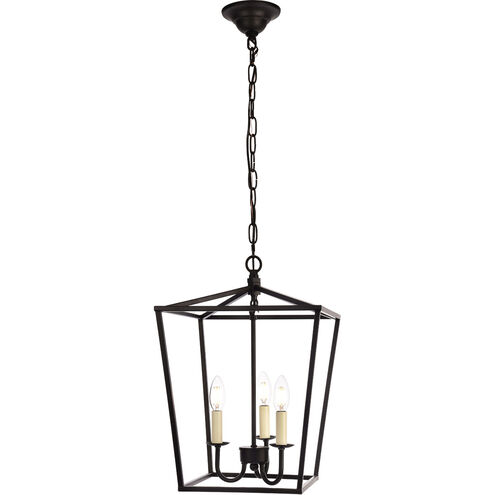 Maddox 3 Light 13 inch Black Pendant Ceiling Light
