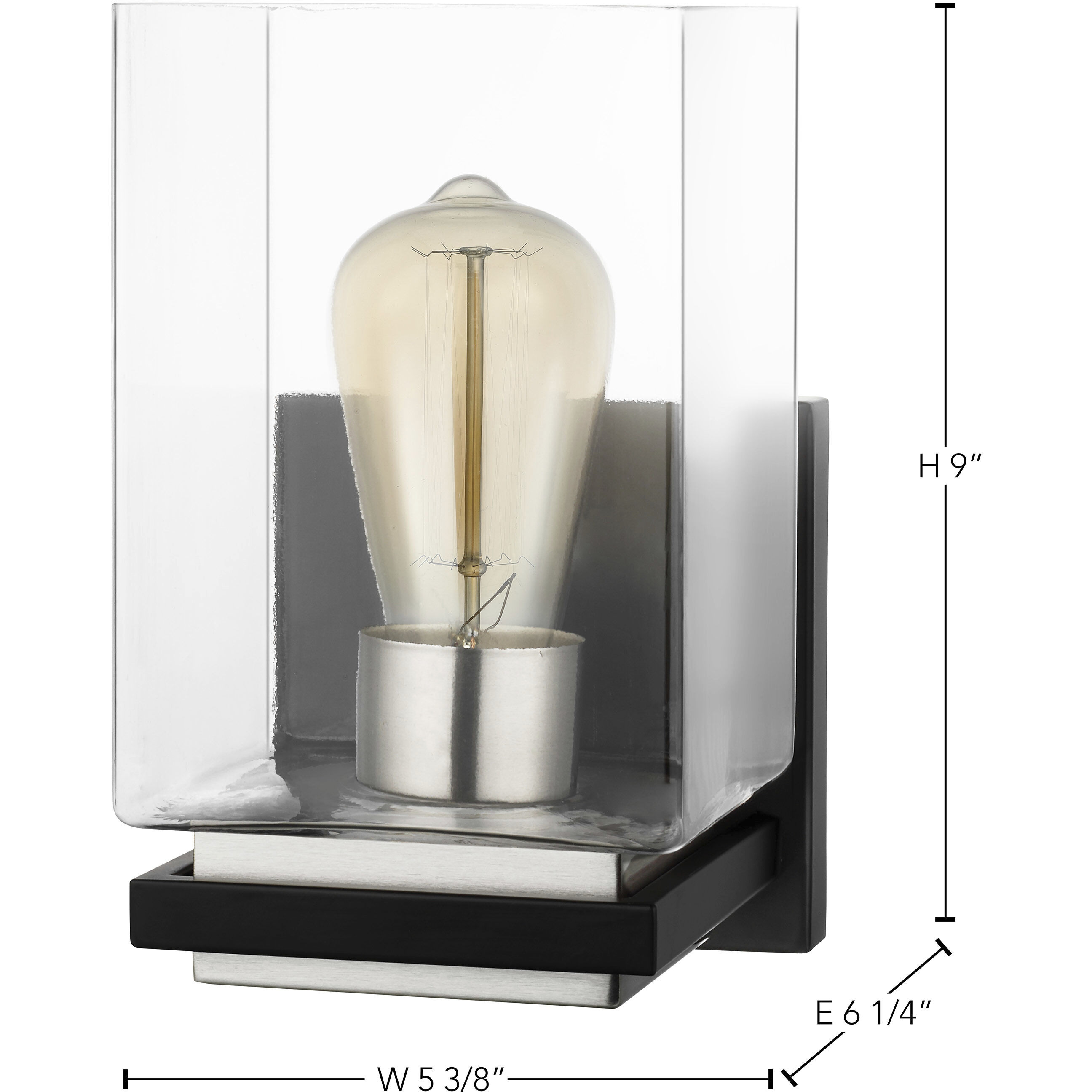 Crossroads 1 Light 5.38 inch Matte Black Bathroom Vanity Lights Wall Light