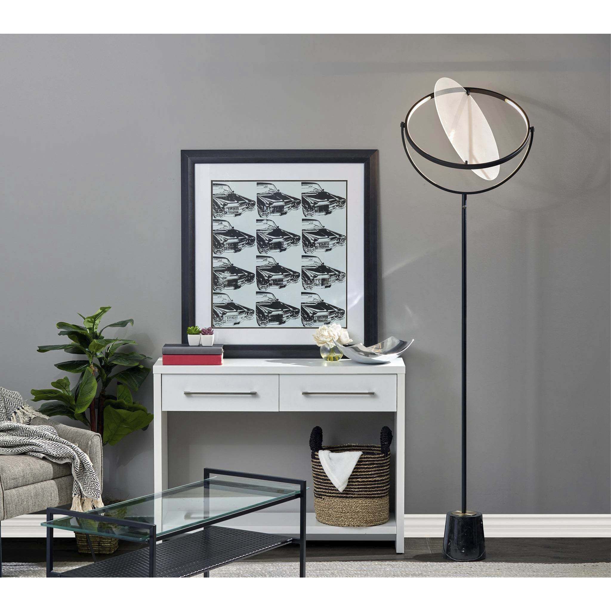 Orsa 78 inch 20.00 watt Black Floor Lamp Portable Light, ADS360