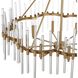 Crystal 8 Light 38.75 inch Warm Brass Chandelier Ceiling Light