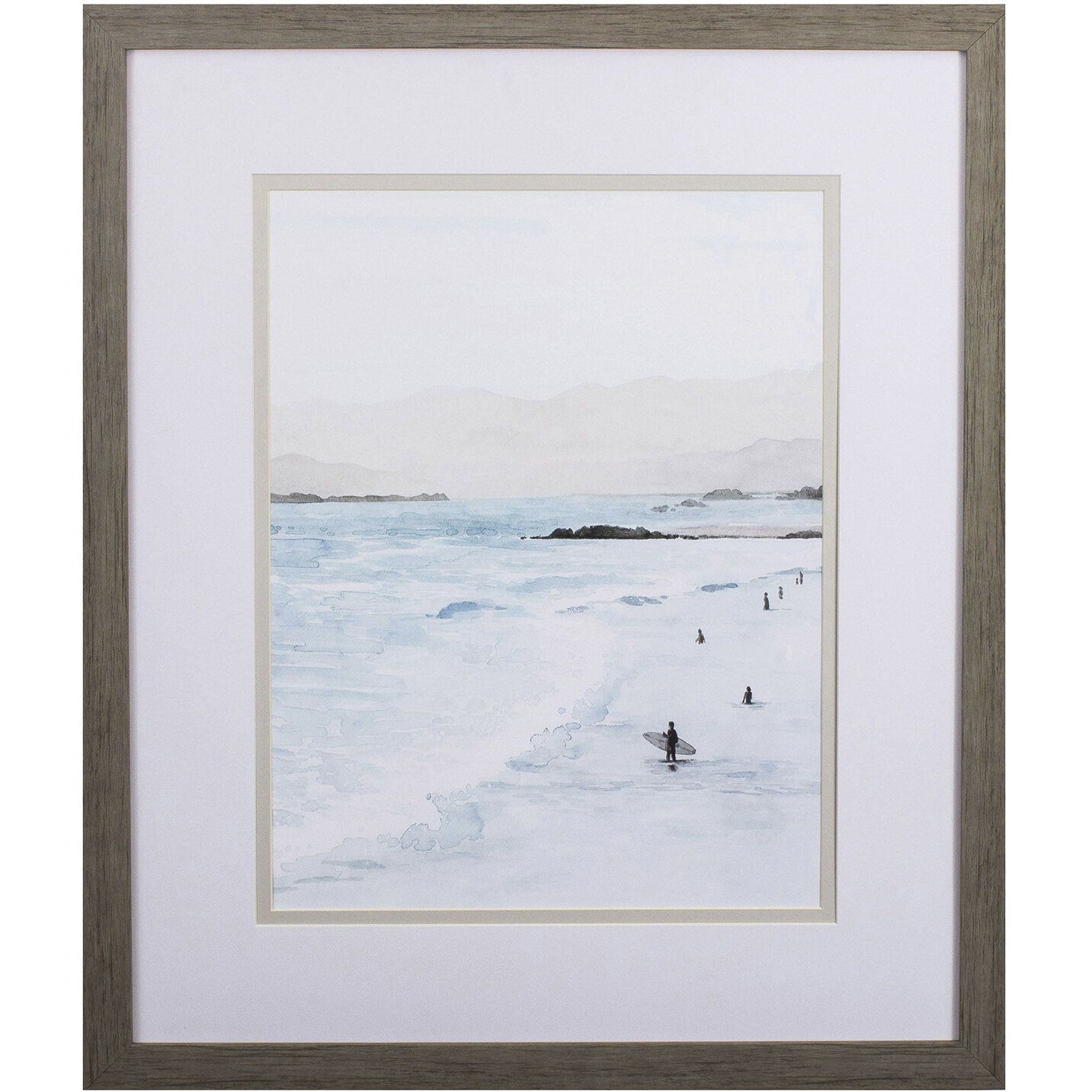In the Surf Blue and Gray and Teal Framed Art, Propac