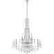 Siena 17 Light Polished Stainless Steel Chandelier Ceiling Light in Radiance, No Spikes