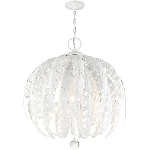 Acanthus 5 Light 26 inch Antique White Chandelier Ceiling Light
