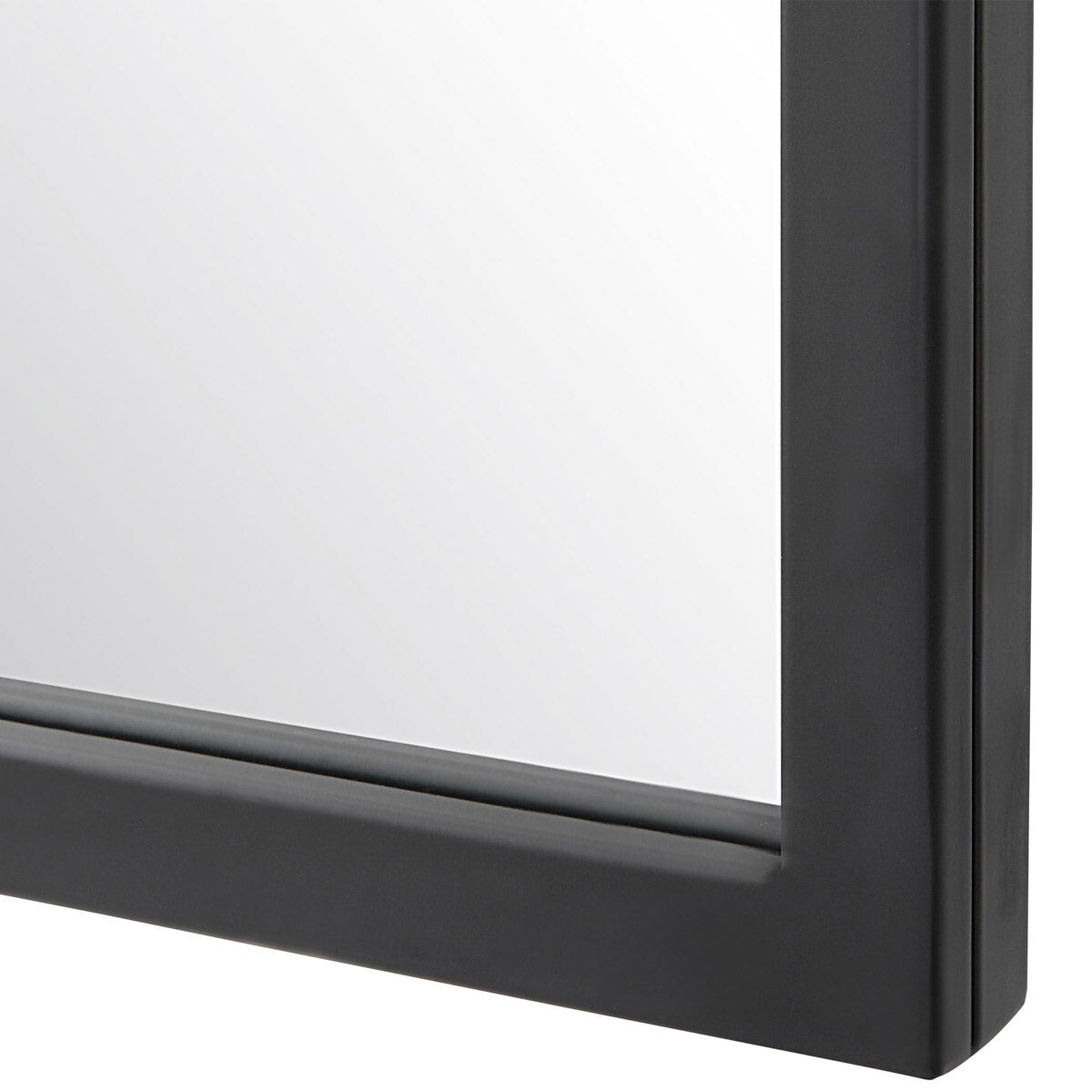 Kenitra 40 X 24 inch Matte Black Arch Wall Mirror