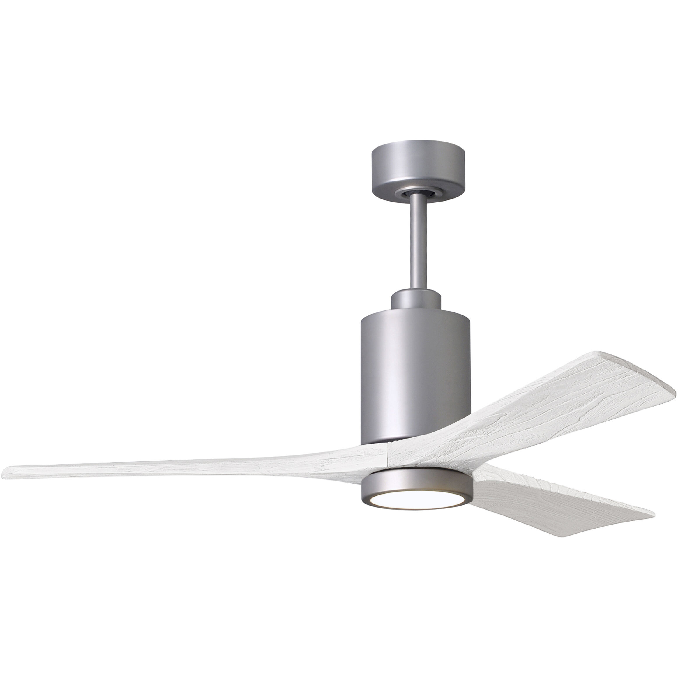 Atlas Patricia-3 52 inch Brushed Nickel with Matte White Blades Ceiling Fan, Atlas