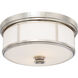 Harbour Point 2 Light 14 inch Polished Nickel Flush Mount Ceiling Light