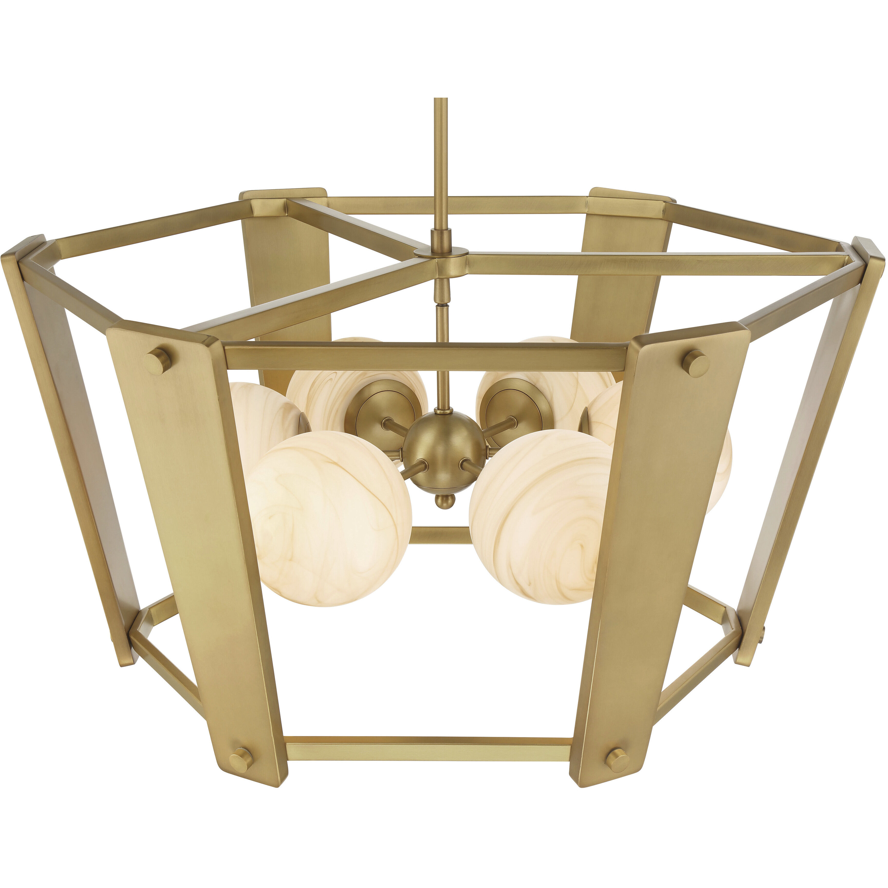 Shimmer 6 Light 30.75 inch Legacy Brass Pendant Ceiling Light