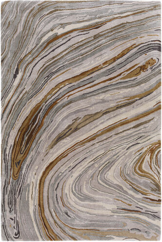 Kavita 90 X 60 inch Charcoal Rug in 5 x 8, Rectangle