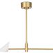 Vest 6 Light 57.75 inch White and Natural Brass Chandelier Ceiling Light
