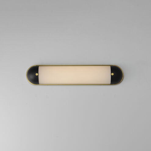 Capsule LED 24 inch Black with Natural Aged Brass Bath Vanity Light Wall Light