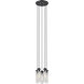Beau 5 Light 12 inch Matte Black Chandelier Ceiling Light