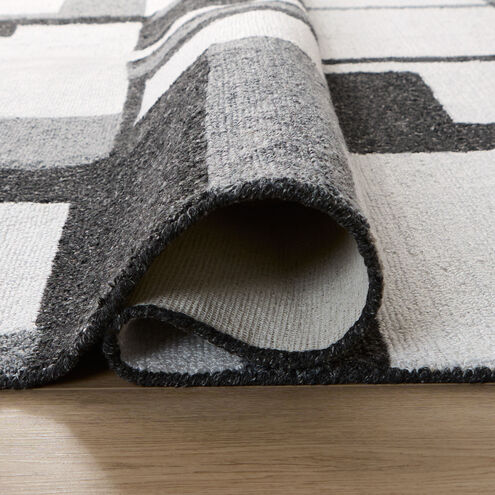 Kali 130 X 94 inch Black/White/Grey Rug in 8 x 11
