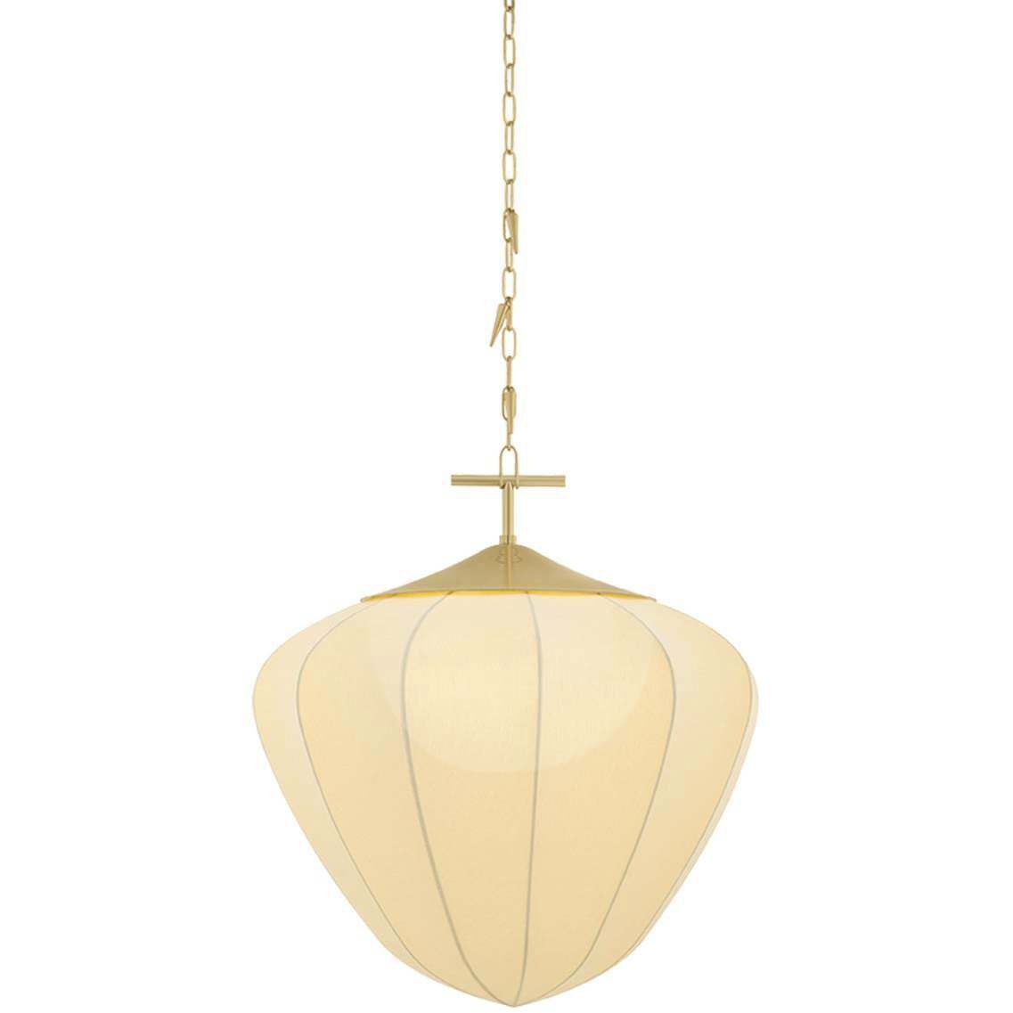 Hoshi 1 Light 28.25 inch Vintage Brass Pendant Ceiling Light