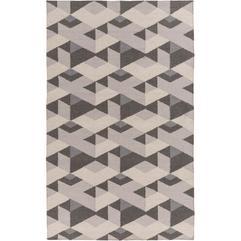 Rivington 90 X 60 inch Gray and Gray Area Rug, Wool and Cotton