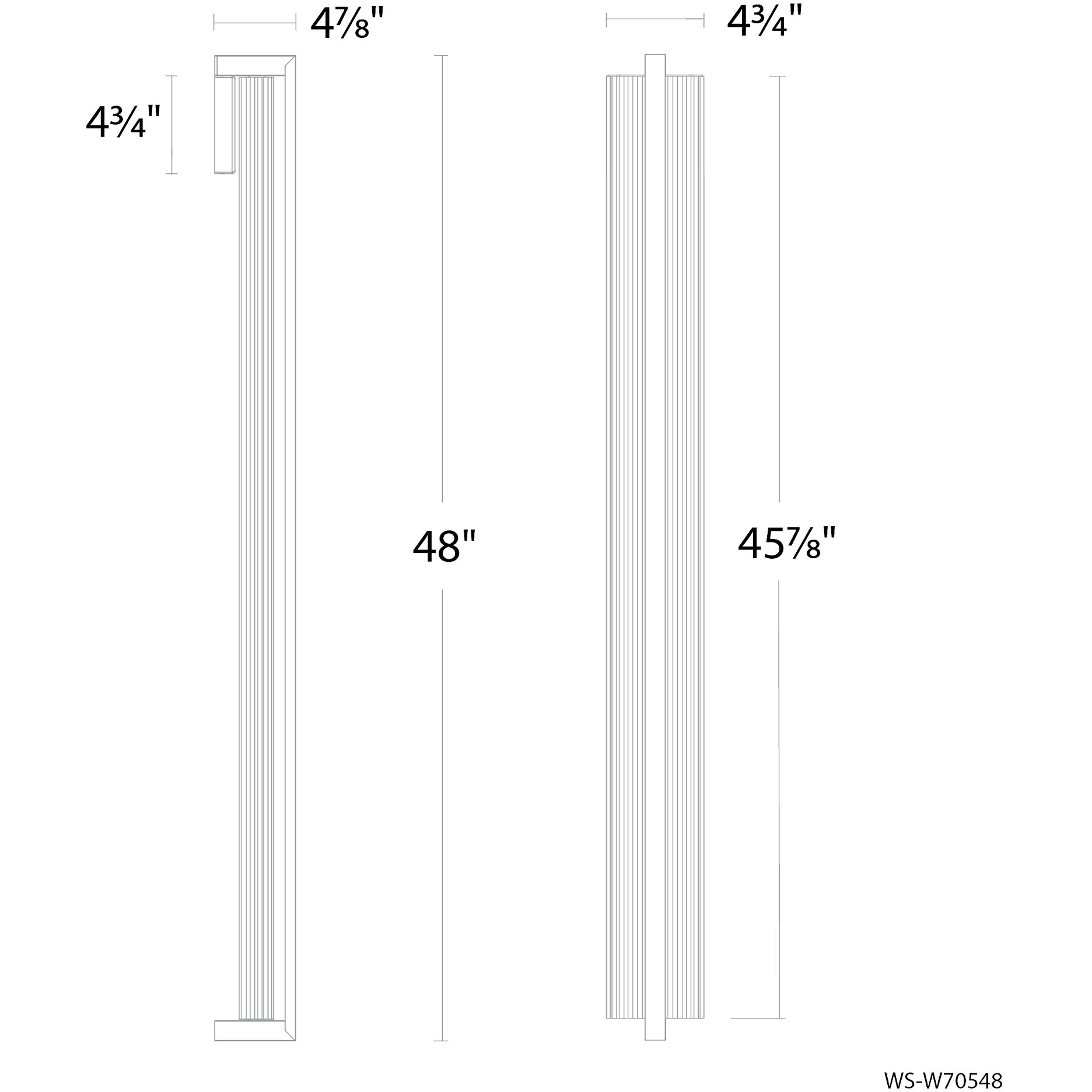 Krimp LED 48 inch Black Outdoor Wall Lighting