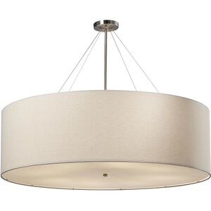 Textile Collection - Classic Family 60 inch Brushed Nickel Pendant Ceiling Light