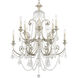 Regis 12 Light 32 inch Olde Silver Chandelier Ceiling Light in Clear Hand Cut