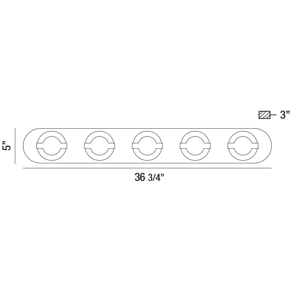 Balewood LED 37 inch Chrome Vanity Light Wall Light