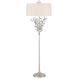 Forget-Me-Not 66 inch 100 watt Clear and Silver Leaf Floor Lamp Portable Light