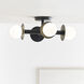 Kelly by Kelly Wearstler Nodes 4 Light 18 inch Midnight Black Semi-Flush Mount Ceiling Light