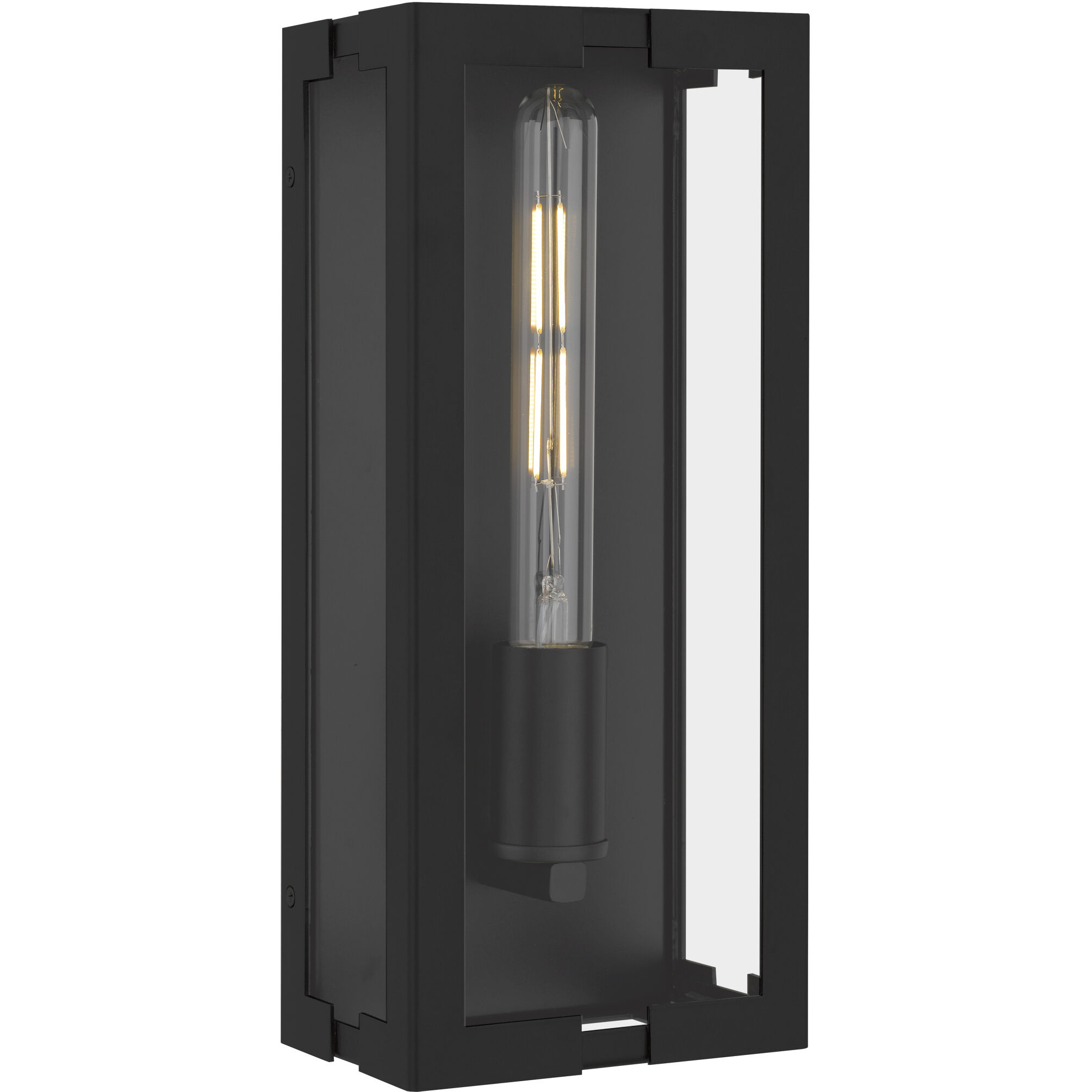 Young 1 Light 14 inch Matte Black Outdoor Wall Lantern