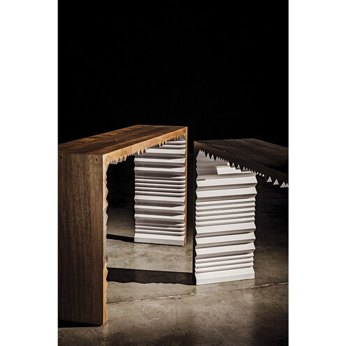 Nelson 60 X 14 inch Ebony Walnut and White Console in Ebony with White