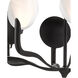 Tirtoff 8 Light 44 inch Satin Black/Sugar White Chandelier Ceiling Light