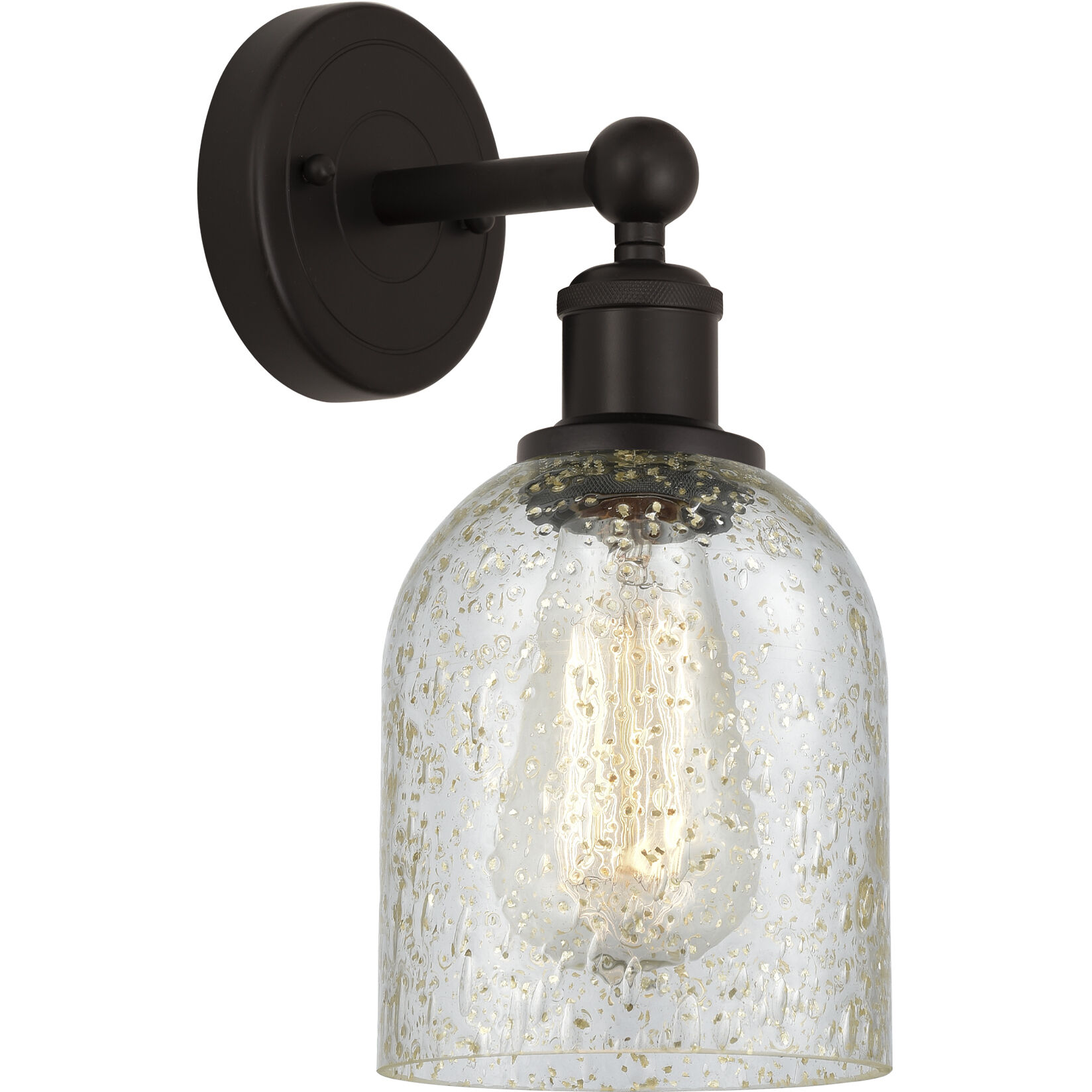 Edison Caledonia 1 Light 5 inch Oil Rubbed Bronze Sconce Wall Light in Mica Glass