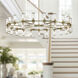 Revolve 42 Light 60.38 inch Clear Glass/Natural Brass Chandelier Ceiling Light