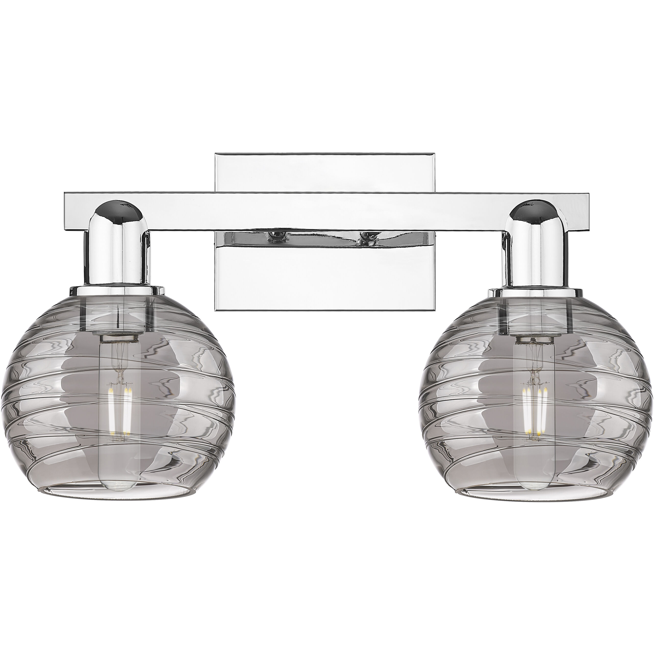 Athens Deco Swirl 2 Light 16 inch Polished Chrome Bath Vanity Light Wall Light