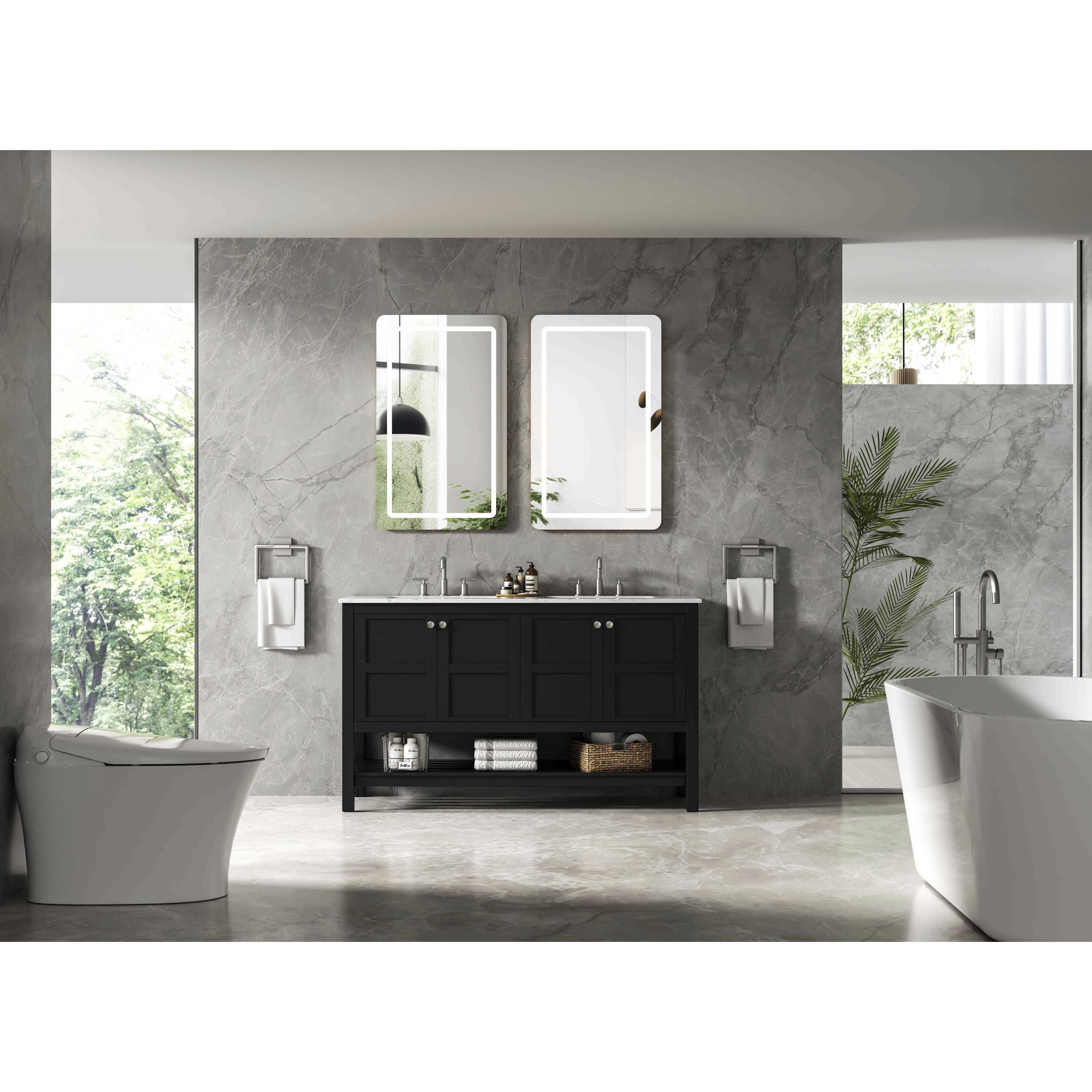 Theo 54 X 34 inch Black Bathroom Vanity Cabinet