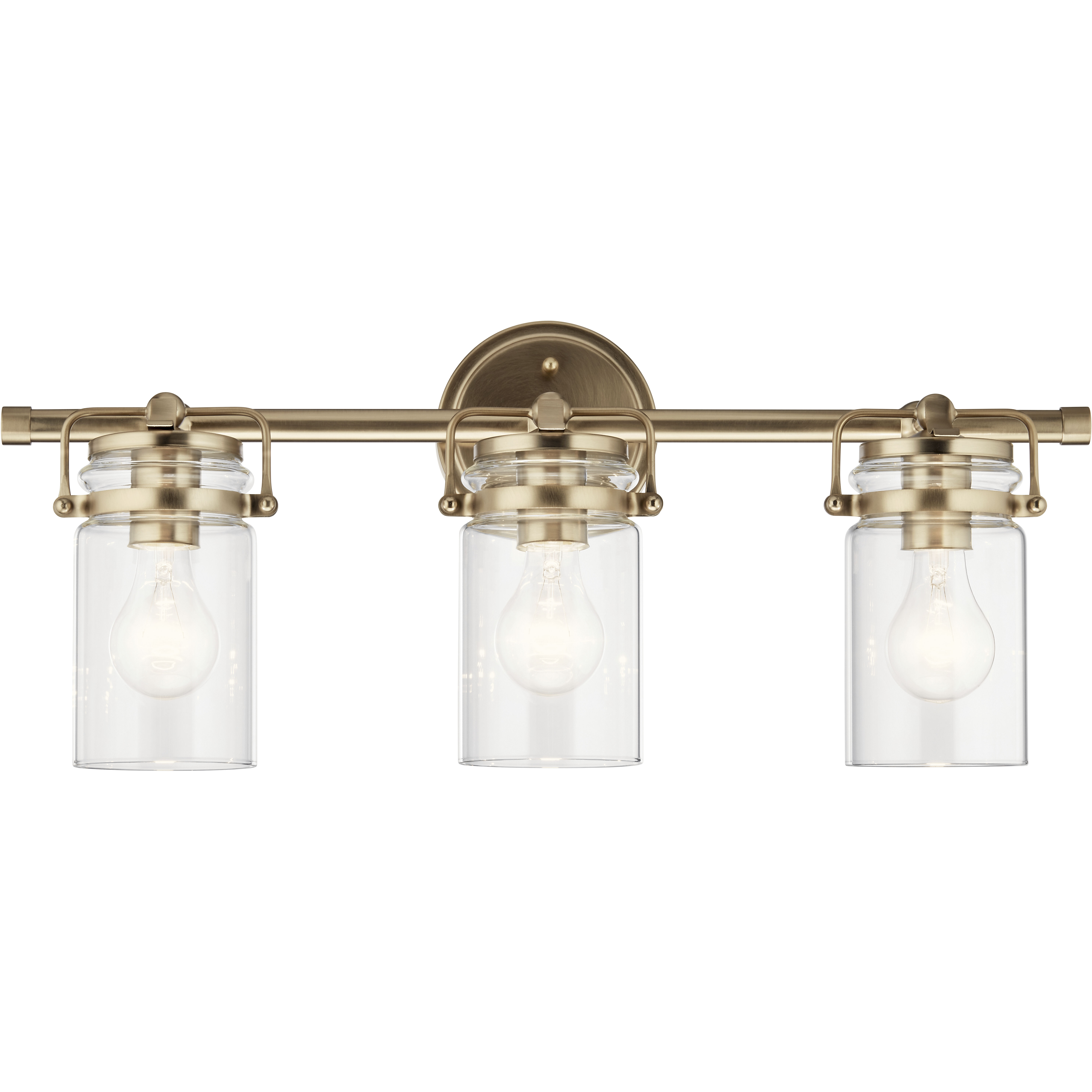 Brinley 3 Light 24 inch Champagne Bronze Bath Vanity Light Wall Light