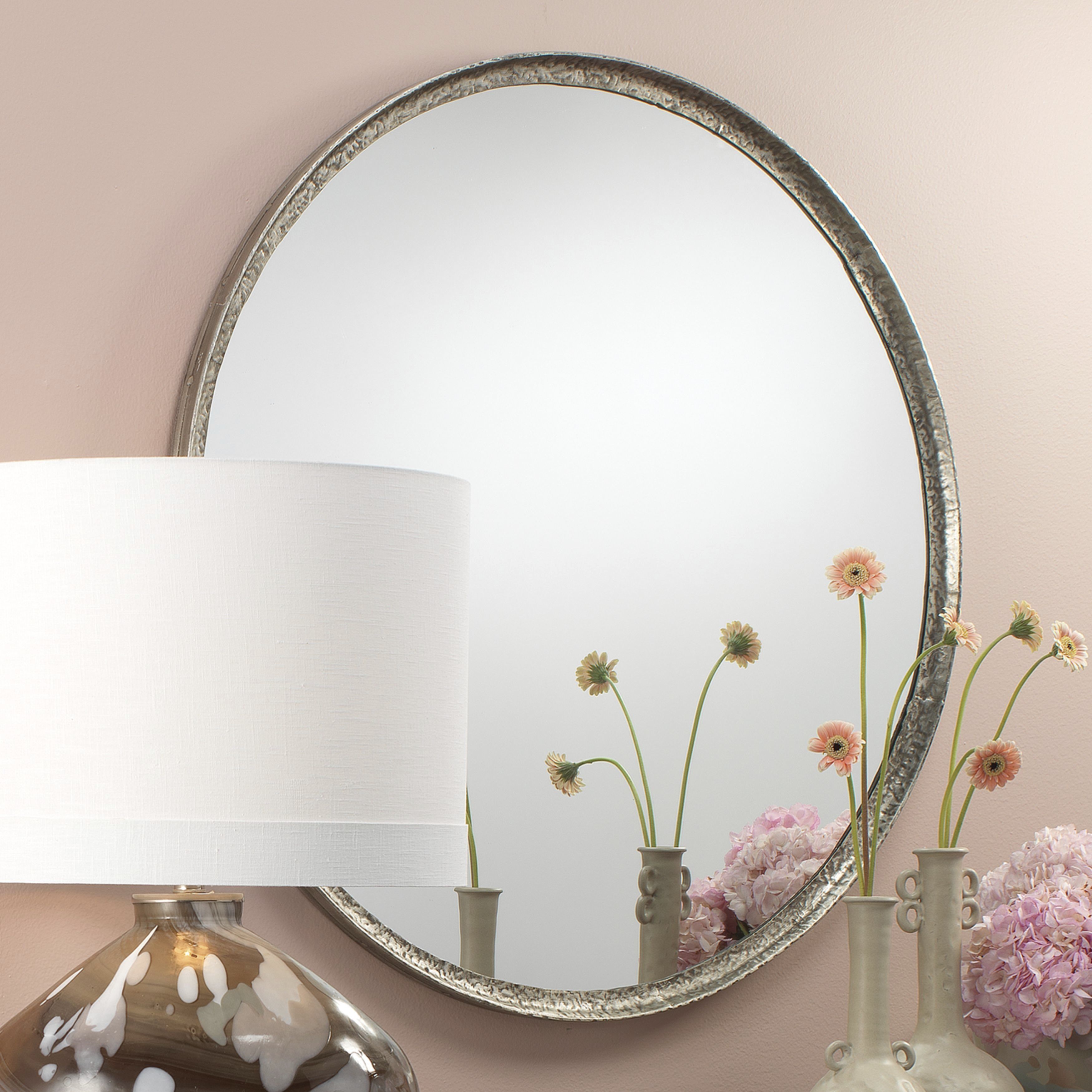 Refined 36 X 36 inch Silver Leaf Mirror