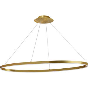 Circulo LED 44 inch Aged Brass Chandelier Ceiling Light