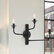 Atelier 3 Light 19 inch Satin Black Sconce Wall Light