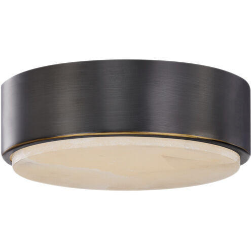 Blanco LED 7.88 inch Urban Bronze Flush Mount Ceiling Light in Urban Bronze and Alabaster