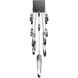 Aspen LED 20 inch Polished Chrome Multi Port Pendant Ceiling Light in Bubbled